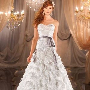 Martina Liana Parisian Chiffon Embellished Wedding Gown